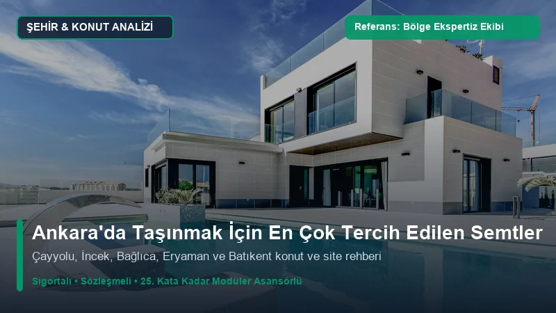 Ankara'da Taşınmak İçin En Çok Tercih Edilen İlçeler ve Semtler