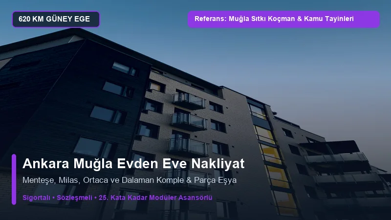 Ankara Muğla Nakliyat - Muğla Sıtkı Koçman Üni. & Kamu Kurum Tayinleri
