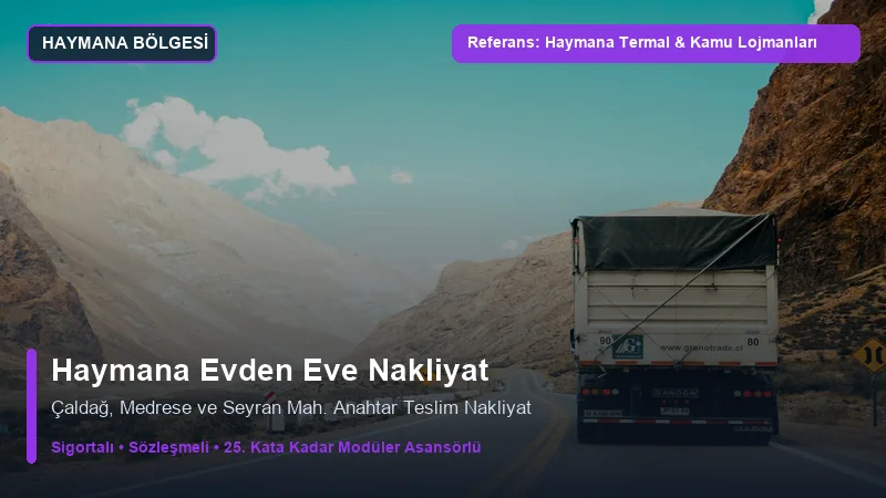 Haymana Evden Eve Nakliyat - Haymana Kaplıca Tesisleri & Kamu Personeli Konutları